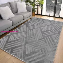   TOP! Den. Deluxy rombusz Szürke  Puha Szőnyeg 120x170cm-hátul gumis