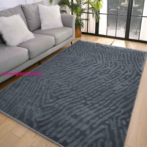 Den. Deluxy design Antracit  Puha Szőnyeg 120x170cm-hátul gumis