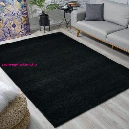 Den. Nora egyszínű fekete 120x170cm Modern szőnyeg