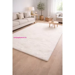   Den. Furlux fehér 80 x 250cm egyszínű extra puha shaggy szőnyeg