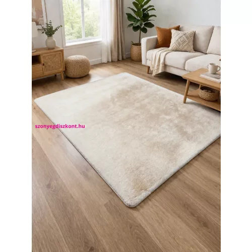 Den. Furlux homok 80 x 250cm egyszínű extra puha shaggy szőnyeg