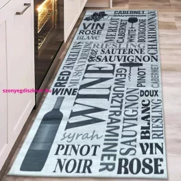 TOP! MY. SIL Konyhai szőnyeg 77x197cm-wine szürke