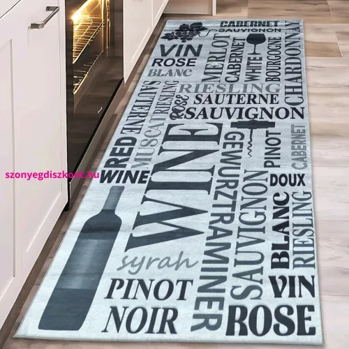 TOP! MY. SIL Konyhai szőnyeg 77x197cm-wine szürke