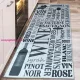 TOP! MY. SIL Konyhai szőnyeg 77x197cm-wine szürke