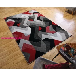 TOP! FL. AURORA SZÜRKE/PIROS 160X230 szőnyeg