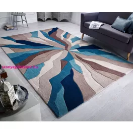 TOP! FL. SPLINTER TEAL 120X170 szőnyeg
