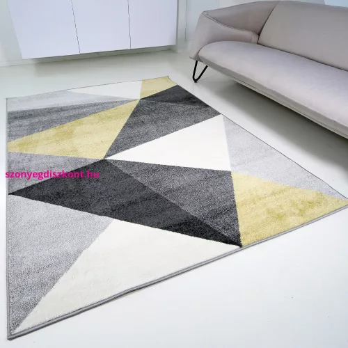 TOP! Berlin F8001 sárga-szürke 60x100cm- modern szőnyeg