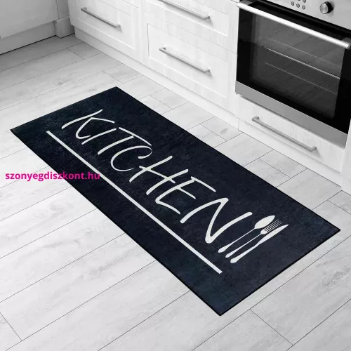 TOP! MY. SIL Konyhai szőnyeg 77x197cm-fekete kitchen