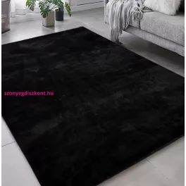   TOP! Den. Olívia Fekete  Puha Szőnyeg 66x110cm-hátul gumis