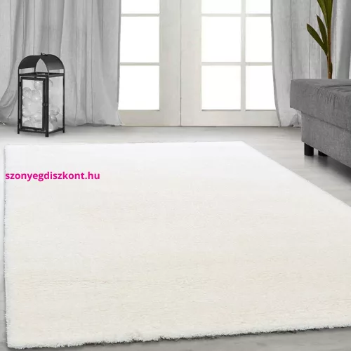 TOP! Nagyon Puha Shaggy Szőnyeg 80X250Cm Den. Belinda egyszínű Törtfehér Szőnyeg