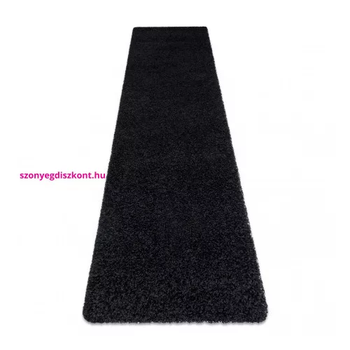 TOP! Kab. Szőnyeg, futószőnyeg SOFFI shaggy 2cm fekete -70x200 cm