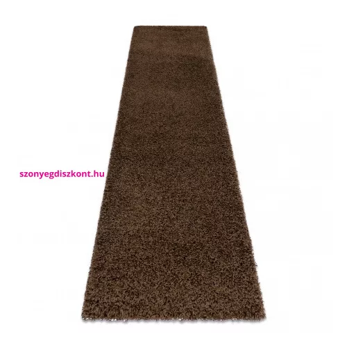 TOP! Kab. Szőnyeg, futószőnyeg SOFFI shaggy 2cm barna -60x300 cm