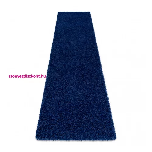TOP! Kab. Szőnyeg, futószőnyeg SOFFI shaggy 2cm sötétkék -60x300 cm