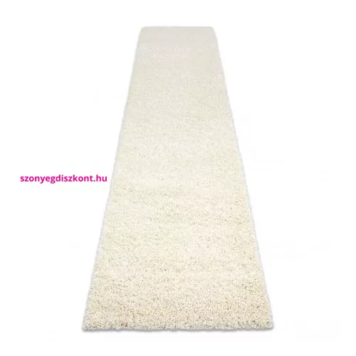 TOP! Kab. Szőnyeg, futószőnyeg SOFFI shaggy 2cm krém -60x250 cm