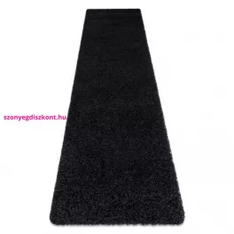   TOP! Kab. Szőnyeg, futószőnyeg SOFFI shaggy 2cm fekete -60x200 cm