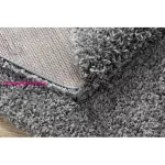 TOP! Kab. Szőnyeg SOFFI kör shaggy 2cm szürke kör 120 cm