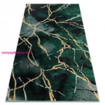 TOP! Kab. EMERALD szőnyeg 1018 glamour, elegáns márvány üveg zöld / arany 240x330 cm