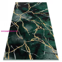   TOP! Kab. EMERALD szőnyeg 1018 glamour, elegáns márvány üveg zöld / arany 240x330 cm