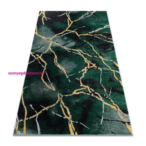 TOP! Kab. EMERALD szőnyeg 1018 glamour, elegáns márvány üveg zöld / arany 240x330 cm