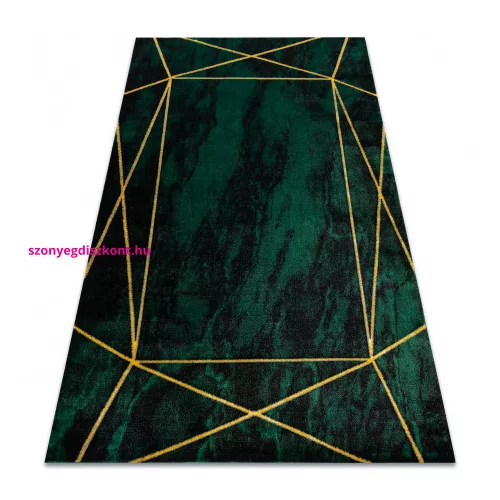TOP! Kab. EMERALD szőnyeg 1022 glamour, elegáns geometriai, márvány üveg zöld / arany 200x290 cm