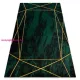 TOP! Kab. EMERALD szőnyeg 1022 glamour, elegáns geometriai, márvány üveg zöld / arany 200x290 cm