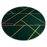 TOP! Kab. EMERALD szőnyeg 1012 kör - glamour, elegáns márvány, geometriai üveg zöld / arany kör 160 cm