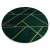 TOP! Kab. EMERALD szőnyeg 1012 kör - glamour, elegáns márvány, geometriai üveg zöld / arany kör 160 cm