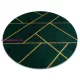 TOP! Kab. EMERALD szőnyeg 1012 kör - glamour, elegáns márvány, geometriai üveg zöld / arany kör 160 cm