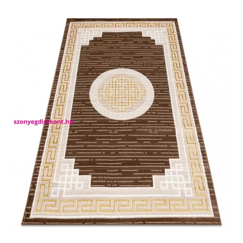 TOP! Kab. Modern MEFE szőnyeg 9096 görög kulcs - bézs / barna 140x190 cm