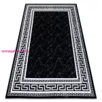 TOP! Kab. Modern GLOSS szőnyeg 2813 87 elegáns, görög fekete / szürke 80x200 cm