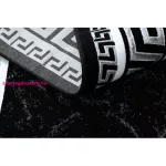 TOP! Kab. Modern GLOSS szőnyeg 2813 87 elegáns, görög fekete / szürke 80x200 cm