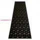 TOP! Kab. Modern GLOSS szőnyeg, futószőnyeg 409C 86 Kocka elegáns, glamour, art deco fekete / arany 60x300 cm