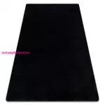 TOP! Kab. Modern, mosható szőnyeg POSH shaggy, plüss, vastag, csúszásgátló, fekete 80x150 cm