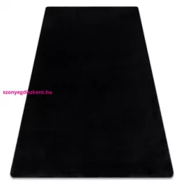   TOP! Kab. Modern, mosható szőnyeg POSH shaggy, plüss, vastag, csúszásgátló, fekete 80x150 cm