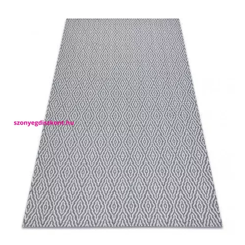 TOP! Kab. Fonott Sizal CASA Eco szőnyeg boho  gyémánt 22084 antracit / sárga, újrahasznosított szőnyeg 75x150 cm