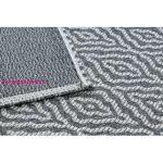 TOP! Kab. Fonott Sizal CASA Eco szőnyeg boho  gyémánt 22084 antracit / sárga, újrahasznosított szőnyeg 75x150 cm