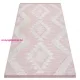 TOP! Kab. Fonott Sizal szőnyeg boho MOROC gyémánt 22312 rojt - két szintű gyapjú rózsaszín / krém, újrahasznosított szőnyeg 117x170 cm