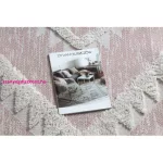 TOP! Kab. Fonott Sizal szőnyeg boho MOROC gyémánt 22312 rojt - két szintű gyapjú rózsaszín / krém, újrahasznosított szőnyeg 117x170 cm