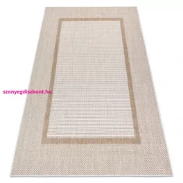   TOP! Kab. Fonott sizal szőnyeg SION 21782 lapos szövött ecru / bézs 60x250 cm