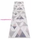 TOP! Kab. Fonott sizal szőnyeg SION futószőnyeg Geometriai, háromszögek 3006 lapos szövött ecru / rózsaszín 60x250 cm