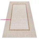 TOP! Kab. Fonott sizal szőnyeg SION 21782 lapos szövött ecru / bézs 60x300 cm