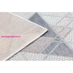 TOP! Kab. Fonott sizal szőnyeg SION futószőnyeg Geometriai, háromszögek 3006 lapos szövött ecru / rózsaszín 80x300 cm