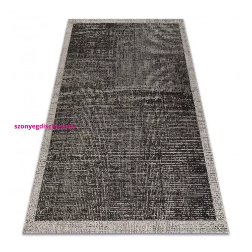 TOP! Kab. Fonott sizal floorlux szőnyeg 20401 fekete / ezüst  240x330 cm