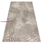 TOP! Kab. Fonott sizal floorlux szőnyeg 20504 levelek pezsgő / sötét szürke dzsungel 80x150 cm