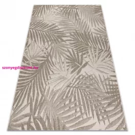   TOP! Kab. Fonott sizal floorlux szőnyeg 20504 levelek pezsgő / sötét szürke dzsungel 80x150 cm