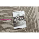 TOP! Kab. Fonott sizal floorlux szőnyeg 20504 levelek pezsgő / sötét szürke dzsungel 80x150 cm