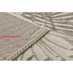 TOP! Kab. Fonott sizal floorlux szőnyeg 20504 levelek pezsgő / sötét szürke dzsungel 80x150 cm