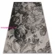 TOP! Kab. Fonott sizal floorlux szőnyeg 20491 virágok ezüst / fekete 80x150 cm