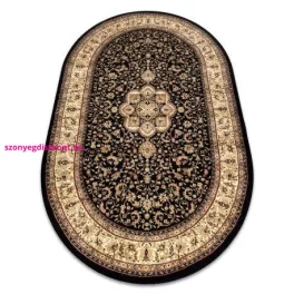 TOP! Kab. Royal szőnyeg ovális adr 521 fekete  100x180 cm