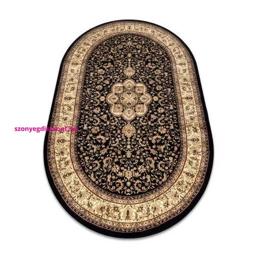 TOP! Kab. Royal szőnyeg ovális adr 521 fekete  100x180 cm